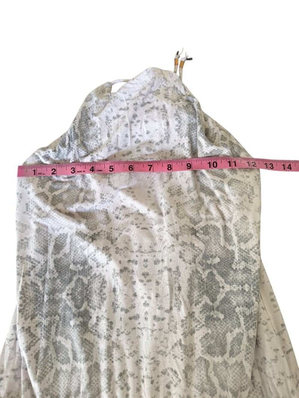 Tart Snake Print Halter Romper With Open Back Adjustable Tie Straps Size S - Picture 5 of 9